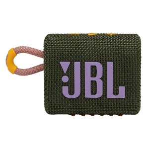 Колонка JBL Go 3 ORIG темно-зеленая/фиолет. IP67/работа до 5 часов/басы/портативная 8.7x7.5x4.3 см  - фото