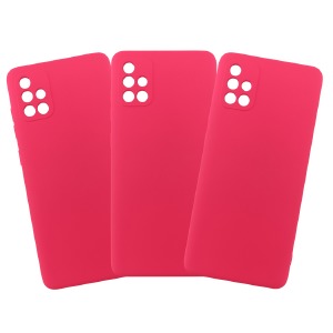 Силикон FULL Cover Samsung A51/A515/M40s Hot pink - фото