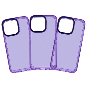Силикон iPhone X/XS NEON violet - фото