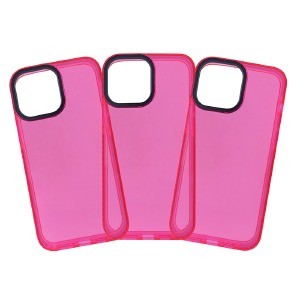 Силикон iPhone 13 Pro Max NEON pink - фото