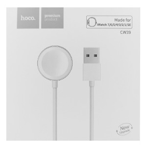 Кабель для смарт-часов Apple watch Hoco CW39 USB/5V/0,35A белый (28) - фото