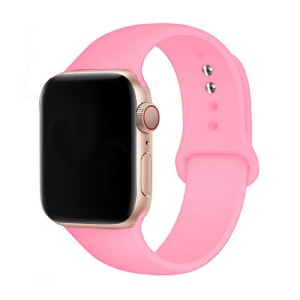 Ремешок для Apple Watch 38/40/41mm силиконовый нежно-розовый - фото