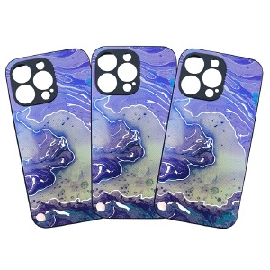Накладка Marble UV iPhone 13 Pro purple# - фото