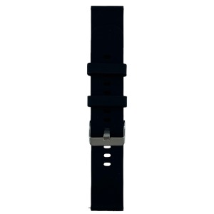 Ремешок для смарт часов универс. 22 mm Samsung/Xiaomi/Huawei/Imilab/Kieselect силикон черный (1) - фото