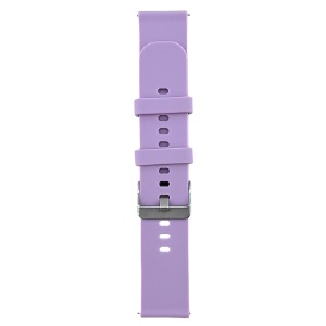 Ремешок для смарт часов универс. 20 mm Samsung/Xiaomi/Huawei/Imilab/Kieselect силикон светло-сиреневый (6) - фото