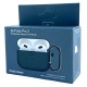 Чехол силикон AirPods Pro/Pro2 сине-зеленый (Pacific Green) с карабином - фото 1