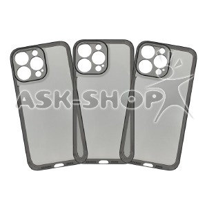 Силикон Space iPhone 13 Pro Max темно-прозрачный тех.пак - фото