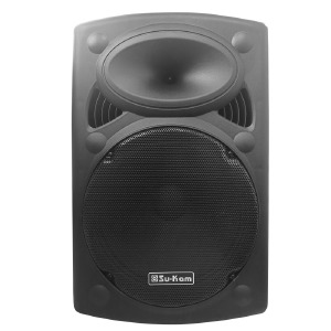 Колонка чемодан BT-150D 2 беспроводных микрофона/BT/USB/TF/AUX/FM/эквалайзер/разъем для гитары/пульт 68x44x38 см - фото