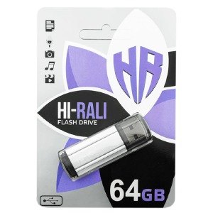 USB 64GB 2.0 Hi-Rali Stark series стальная - фото
