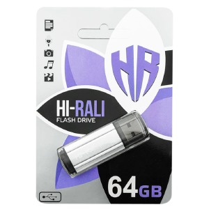 USB 64GB 2.0 Hi-Rali Stark series серебряная - фото