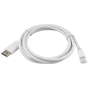 miniDisplayPort-DisplayPort кабель белый 1,8м - фото