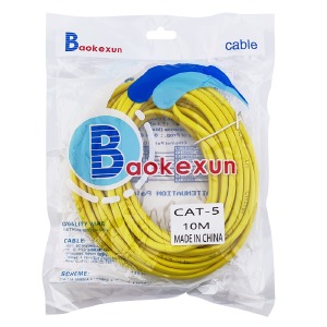 LAN кабель интернет 10м желтый cat5 - фото