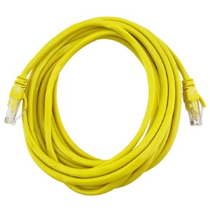 LAN кабель интернет 5м желтый cat5 - фото