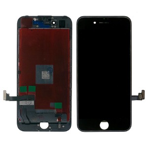 Дисплей для телефона iPhone 7 черный, с тачскрином, модуль oPass - фото