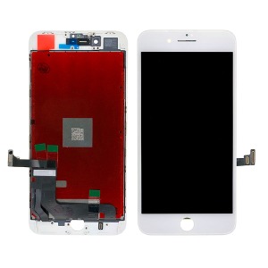 Дисплей для телефона iPhone 8+ белый, с тачскрином, модуль oPass - фото