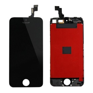 Дисплей для телефона iPhone 5C черный, с тачскрином, модуль oPass - фото