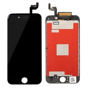 Дисплей для телефона iPhone 6S черный, с тачскрином, модуль oPass - фото