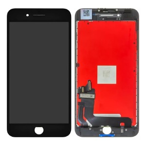 Дисплей для телефона iPhone 8+ черный, с тачскрином, модуль oPass - фото