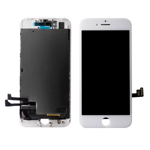 Дисплей для телефона iPhone 7 белый, с тачскрином, модуль oPass - фото