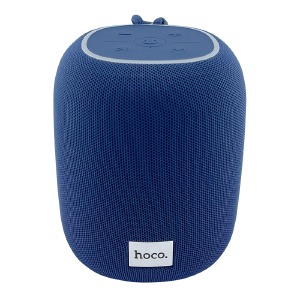 Колонка Hoco HC14 5W/BT5.2/USB/AUX/microSD/FM/1200mAh/TWS 13,5х11х11см синяя - фото