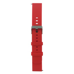 Ремешок для смарт часов универс. 20 mm Samsung/Xiaomi/Huawei/Imilab/Kieselect силикон красный - фото