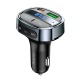 FM модулятор Hoco E70 12-24V/2USB/QC3.0/PD30W/MicroSD/BT5.0/LCD дисплей черный - фото 1