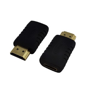 Переходник HDMI(папа)-miniHDMI(мама) черный в т.уп. - фото