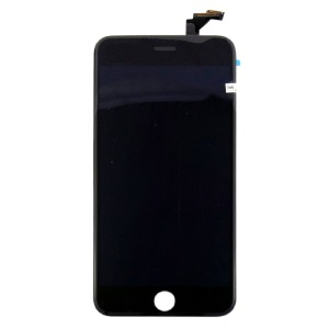Дисплей для телефона iPhone 6+ черный, с тачскрином, модуль oPass - фото