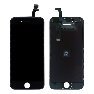 Дисплей для телефона iPhone 6 черный, с тачскрином, модуль oPass - фото