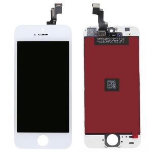Дисплей для телефона iPhone 5S/iPhone SE белый, с тачскрином, модуль oPass - фото