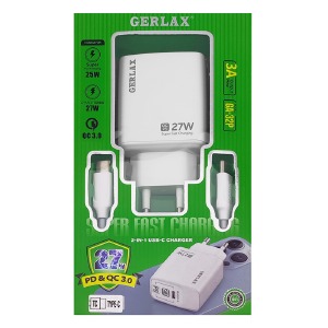 СЗУ Type-C to Type-C Gerlax GA-32P 3A/QC3.0/PD27W белый - фото