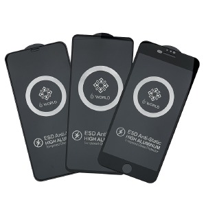 Стекло защитное iPhone 14 Pro Max 6.7'/073 6DH каленое World ESD черное в т.у. - фото