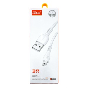 Кабель microUSB Mietubl 3А белый 1м - фото