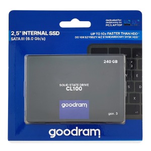 SSD 2.5" 240GB GOODRAM CL100 SATA III TLC 520/400Mb/s - фото