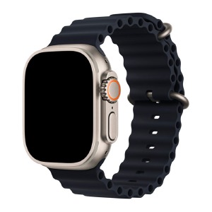 Ремешок для Apple Watch 38/40/41mm Ocean Band силиконовый черный (7) - фото