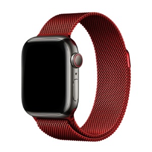 Ремешок для Apple Watch 42/44/45mm Миланская петля красный - фото