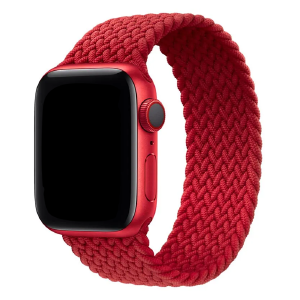 Ремешок для Apple Watch 42/44/45/49mm тканевой эластичный розовый M# - фото