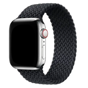 Ремешок для Apple Watch 38/40mm тканевой эластичный серый M - фото