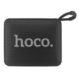 Колонка Hoco BS51 5W/BT5.1/USB/AUX/microSD/FM/1200mAh/TWS/IPX5 11х9х4,5см черная - фото