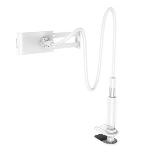 Подставка для телефона и планшета Hoco PH24 4-10.5" гибкая ножка/крепление к опоре белая 1м (30) - фото