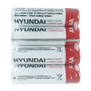 R06 Батарейки Hyundai АА по 4 шт(пальчиковые)/цена за 1 бат. - фото