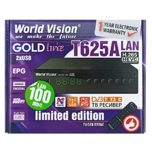 T2 тюнер World Vision T625A LAN HD DVB-T2 (с поддержкой wifi адаптера) - фото