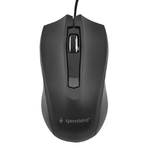 Компьютерная мышка проводная USB Gembird MUS-3B-01 черная - фото