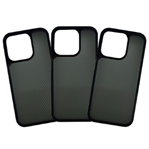 Накладка iPhone 15 Pro Berlia Carbon черная - фото