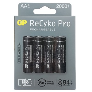 Аккумуляторы GP ReCyko AA R6 по 4 шт(пальчиковые) 2000mA/цена за 1 бат. - фото