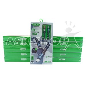 `SET кабелей Type-C to Type-C Gerlax L9T 60W/QC3.0 тканевой синий (10ШТ!!!+1ШТ ПОДАРОК) - фото