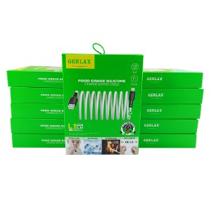 `SET кабелів iPhone Lightning Gerlax L1LW 3A/OD3.8 силіконовий білий 1м (10ШТ!!!+1ШТ ПОДАРУНОК) - фото