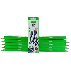 `SET кабелей microUSB Gerlax L17V 6А/OD4.5/QC3.0 тканевой черный 1м (10ШТ!!!+1ШТ ПОДАРОК) - фото