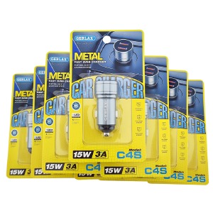 'SET АЗУ USB блочек Gerlax C4S 3A/2USB/15W серый (9ШТ!!! + 1ШТ ПОДАРОК) - фото