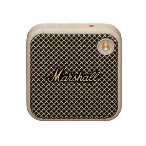 Колонка Marshall Willen Black & Brass ORIG кремовая IP67/работа до 15 часов/басы/микрофон/можно соединять несколько 10.2x10.0x4.0 см - фото